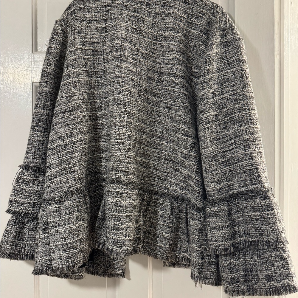 Chico's Black and White Tweed Blazer - Picture 2 of 3